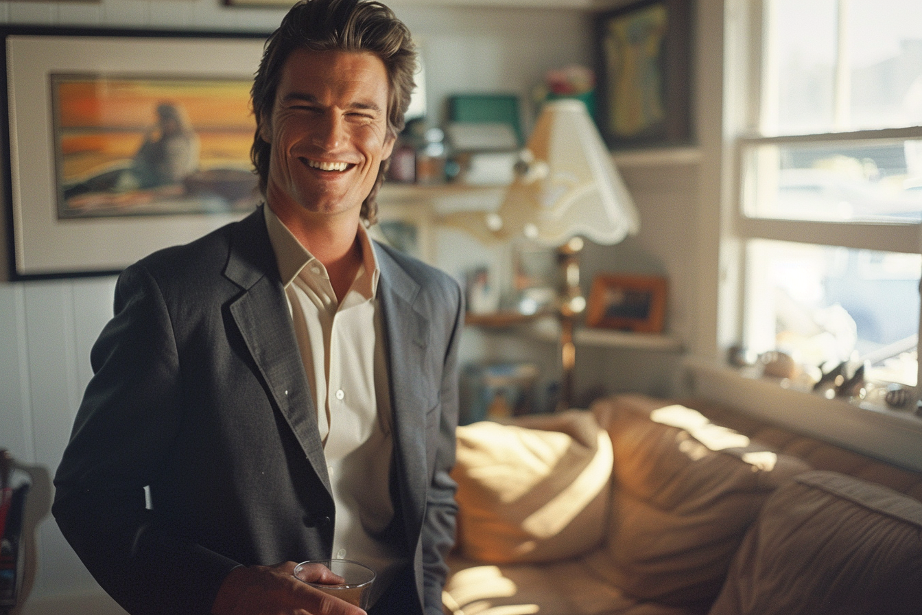 Un homme debout dans une maison | Source : Midjourney