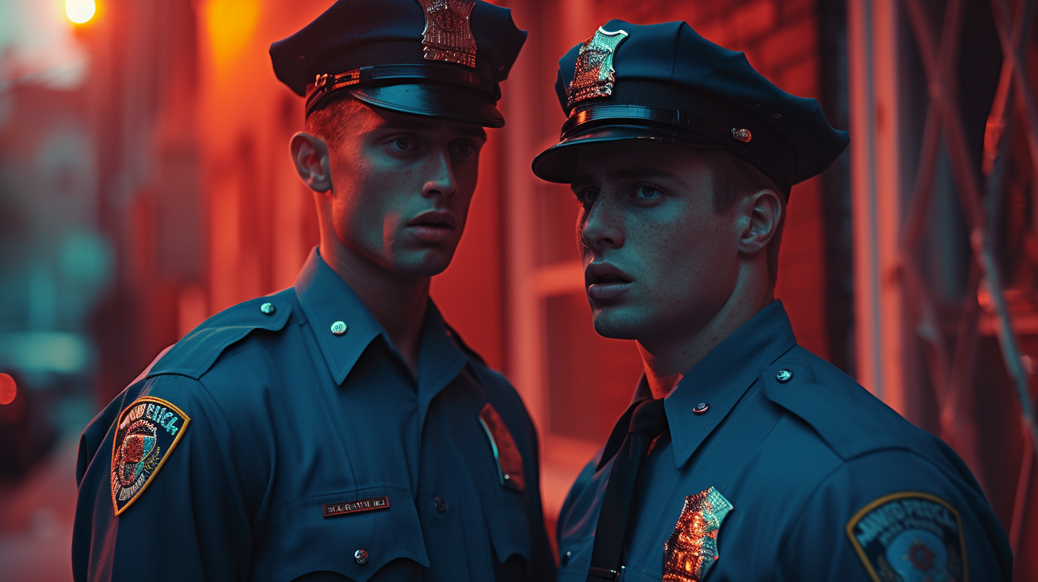 Deux officiers de police | Source : Midjourney