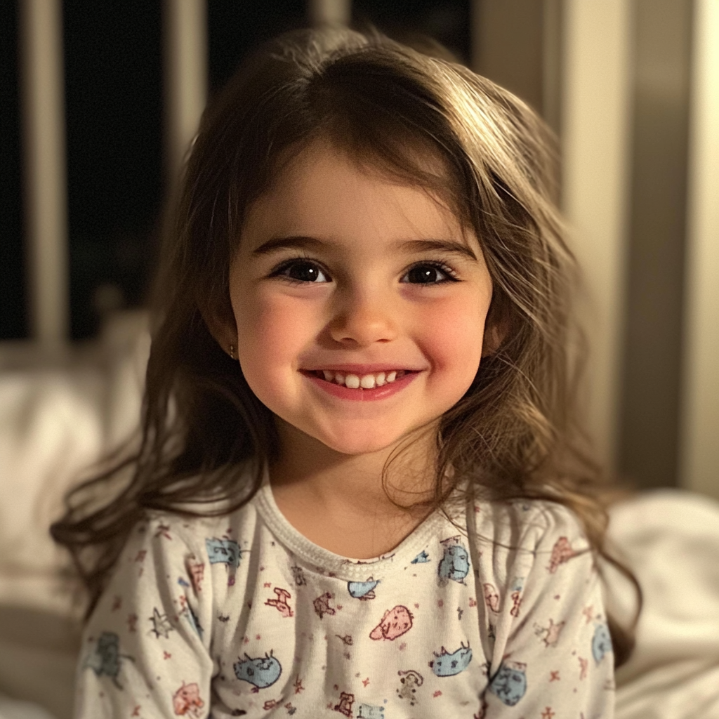 Une petite fille souriante | Source : Midjourney