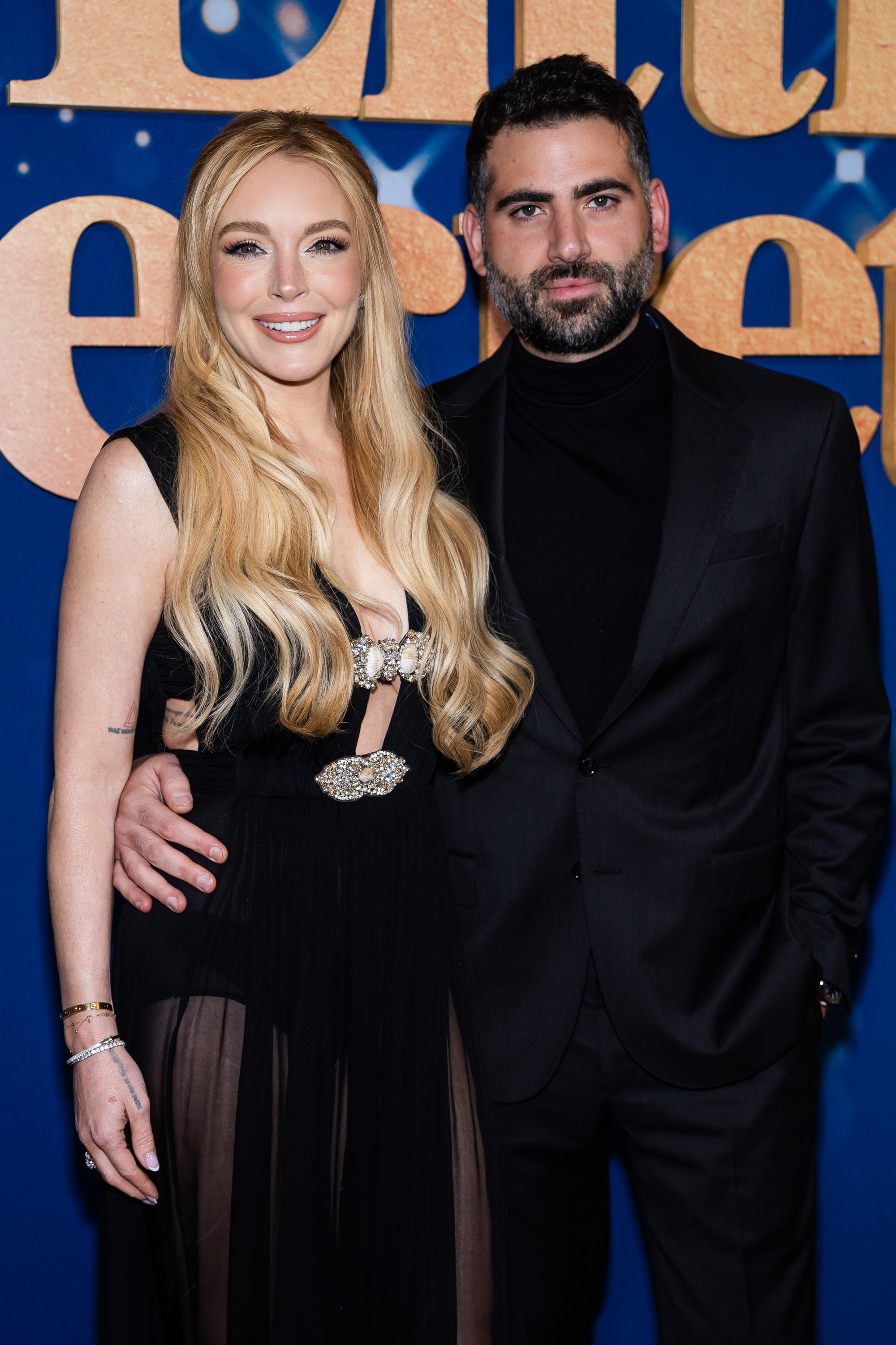Lindsay Lohan et Bader Shammas assistent à la projection du film « Our Little Secret » de Netflix le 18 novembre 2024 | Source : Getty Images