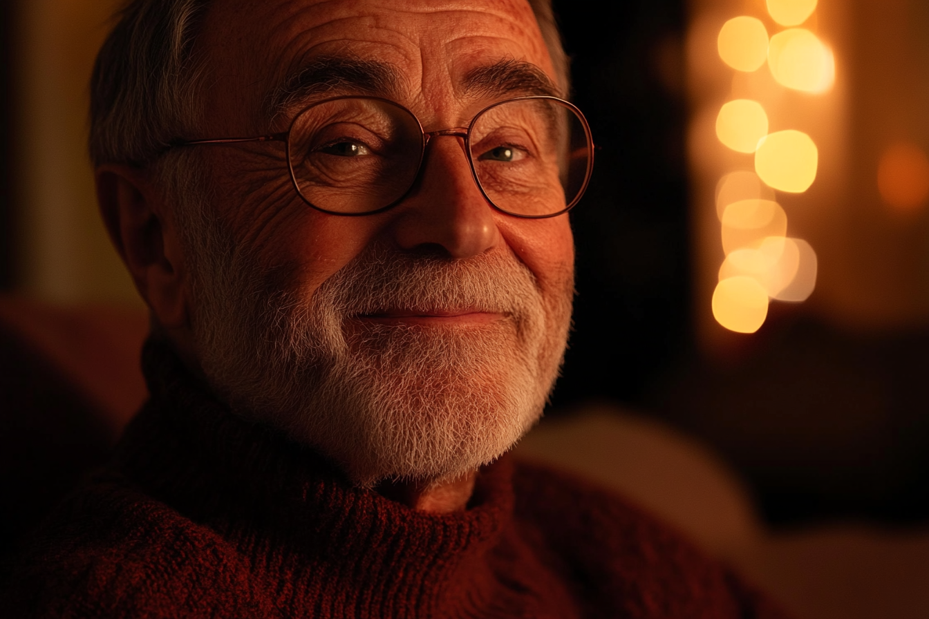 Un homme âgé qui sourit | Source : Midjourney