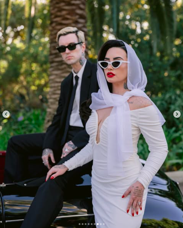Jordan "Jutes" Lutes et Demi Lovato posant pour une photo à l'occasion de la Saint-Valentin, postée le 14 février 2025. | Source : Instagram/josevilla