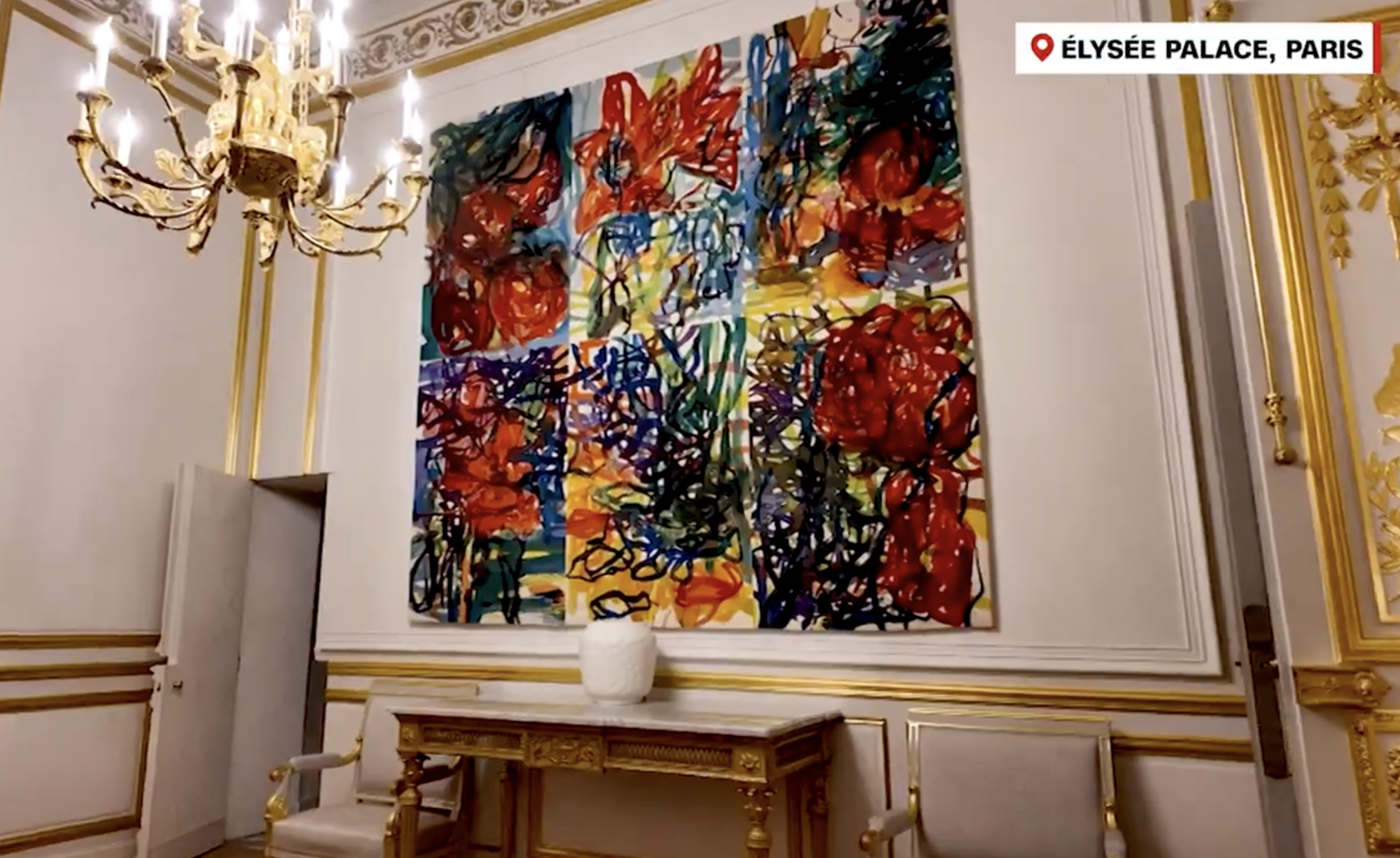 L'intérieur du palais de l'Elysée | Source : capture x.com/CNNFrancePR