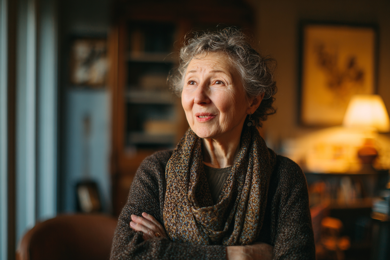 Une femme âgée en train de parler | Source : Midjourney