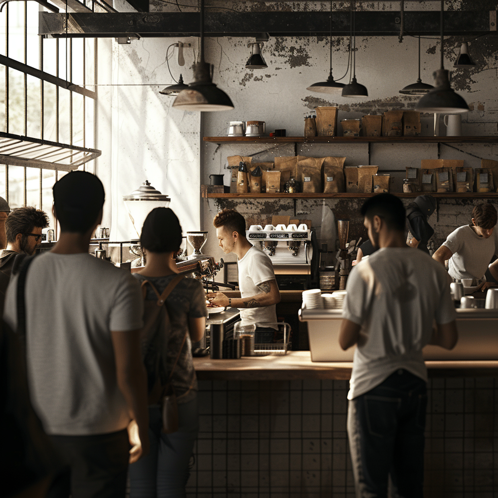 L'intérieur d'un café | Source : Midjourney