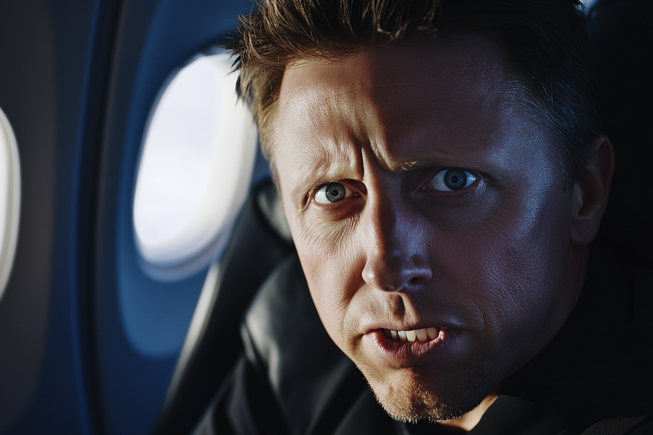 Un homme dans un avion | Source : Midjourney