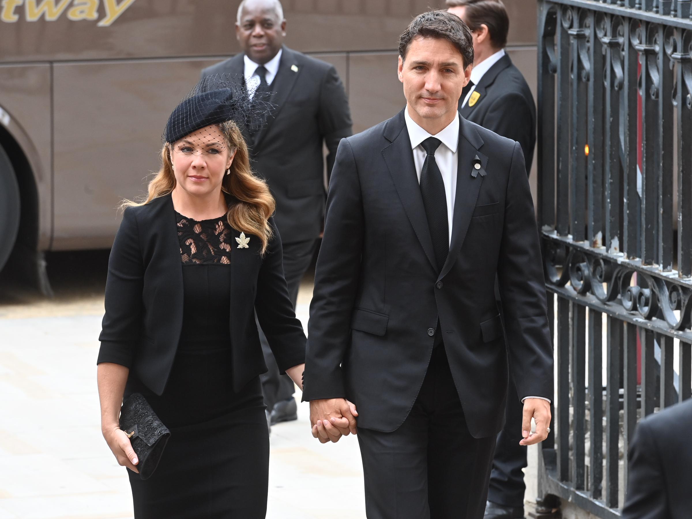 Justin et Sophie Grégoire Trudeau assistent aux funérailles nationales de la reine Elizabeth II à l'abbaye de Westminster à Londres, le 19 septembre 2022 | Source : Getty Images