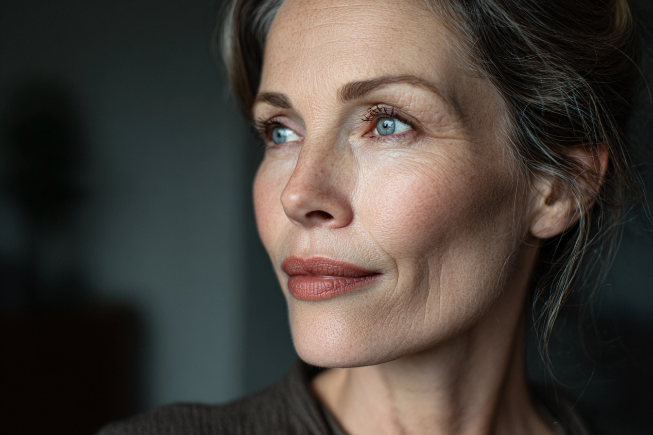Gros plan sur le visage d'une femme | Source : Midjourney