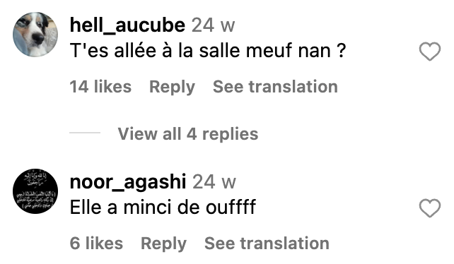 Commentaires des fans sur la perte de poids de Louane | Source : Instagram/watchoutforthetornado