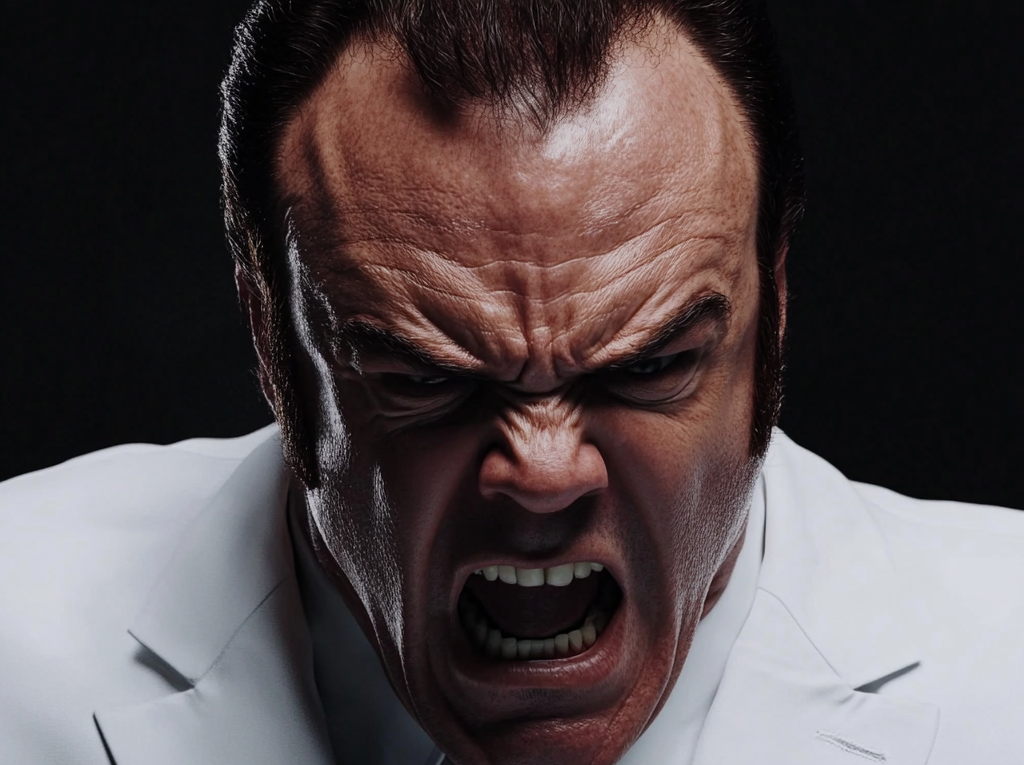 Un homme extrêmement furieux | Source : Midjourney