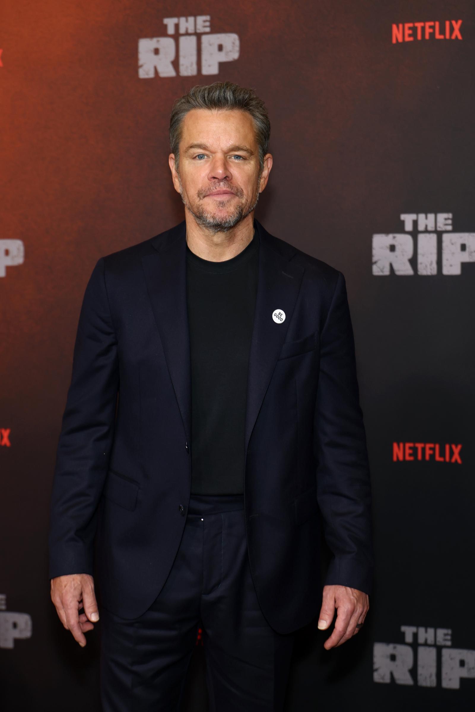 Matt Damon assiste à la première de « The Rip » de Netflix au Lincoln Center à New York, le 13 janvier 2026. | Source : Getty Images