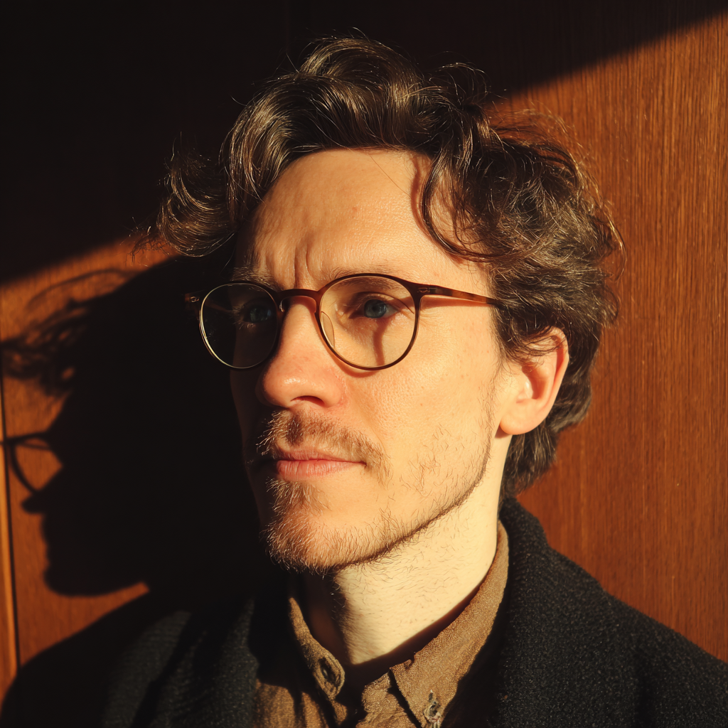 Gros plan sur un homme pensif | Source : Midjourney