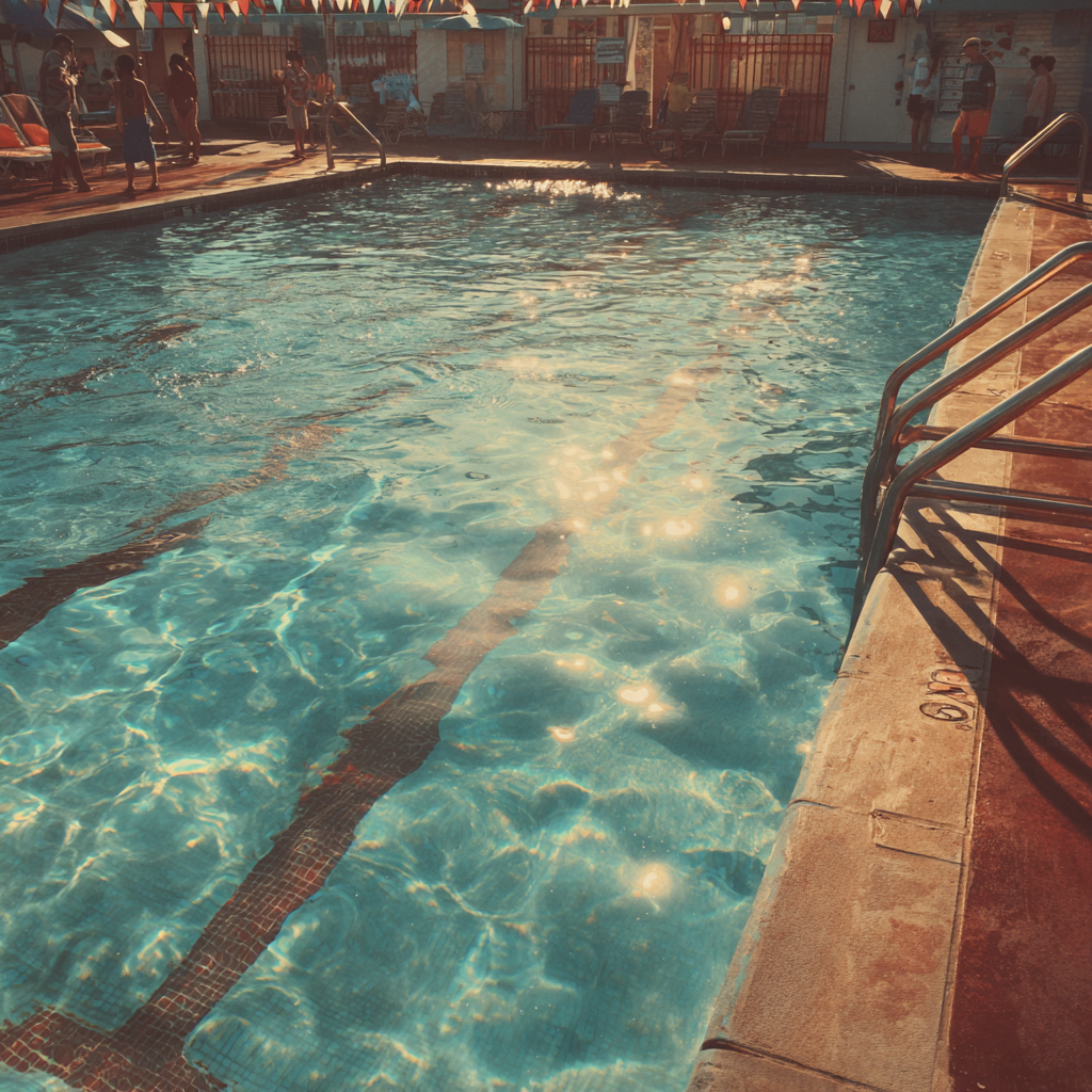 Une piscine communautaire | Source : Midjourney