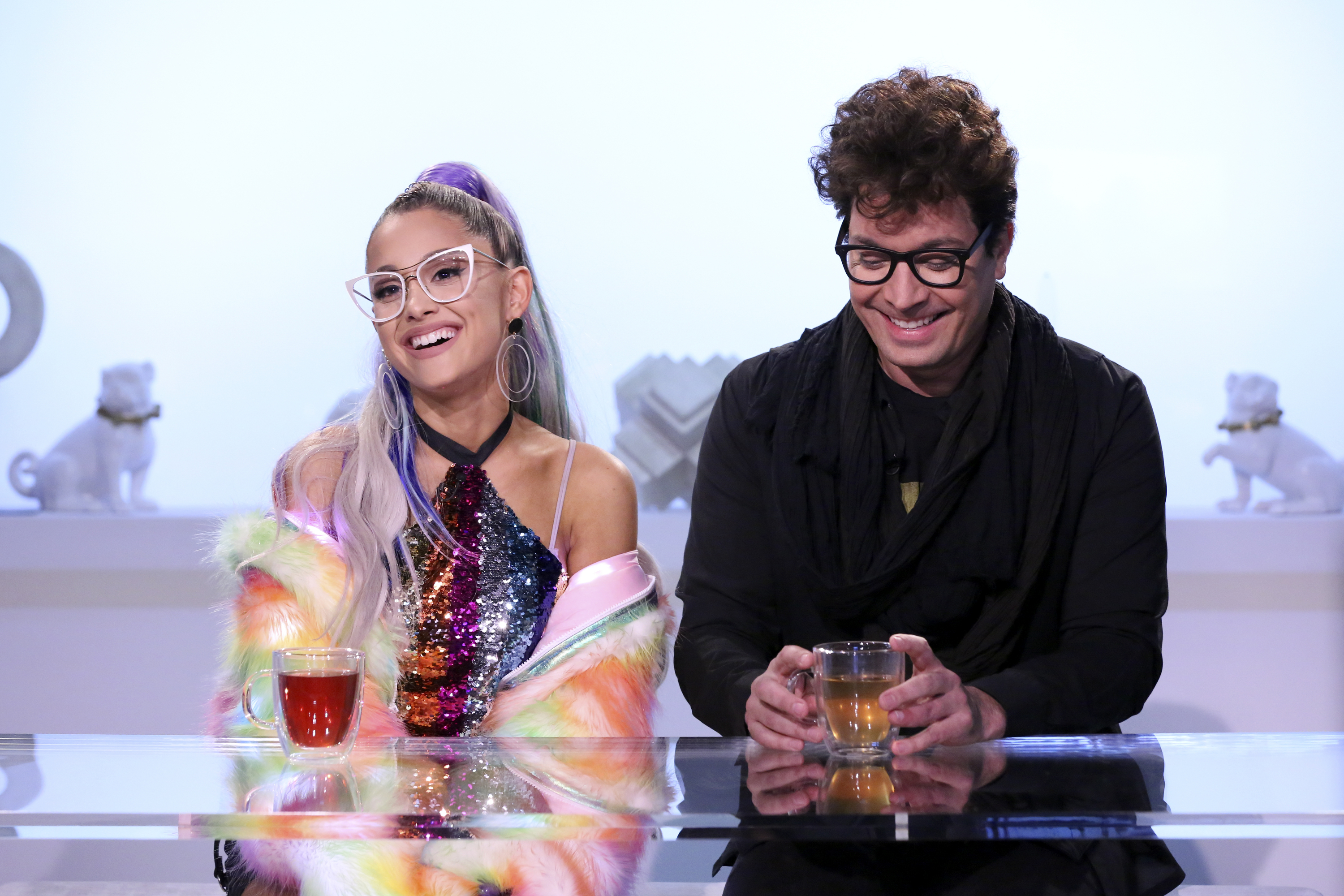 Ariana Grande dans « The Tonight Show Starring Jimmy Fallon » à New York | Source : Getty Images