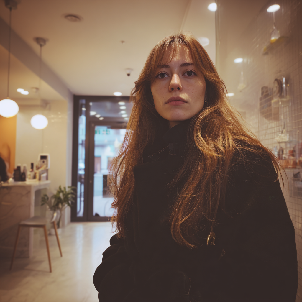 Une femme debout dans un salon de manucure | Source : Midjourney