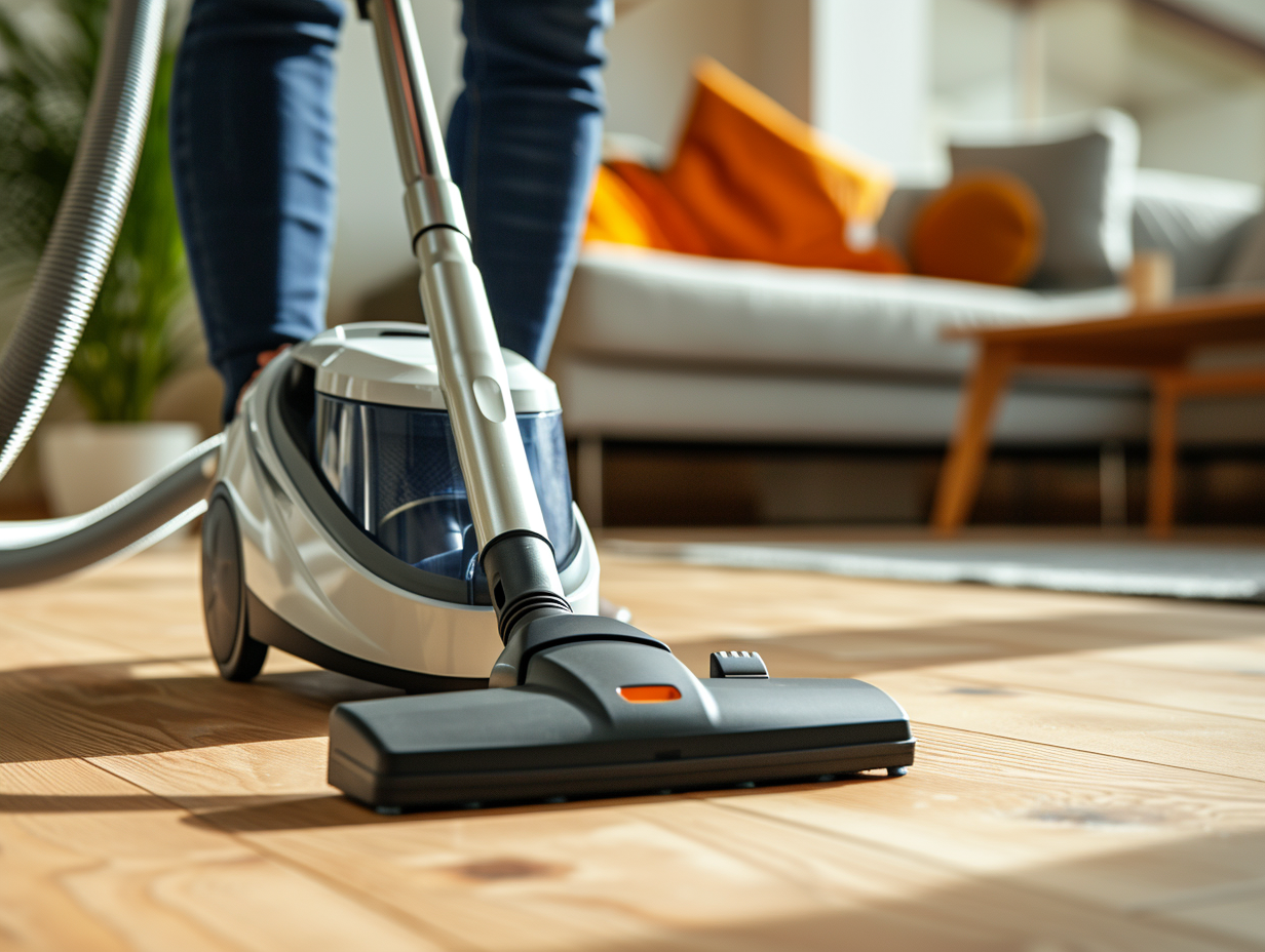 Une personne utilisant un aspirateur | Source : Midjourney