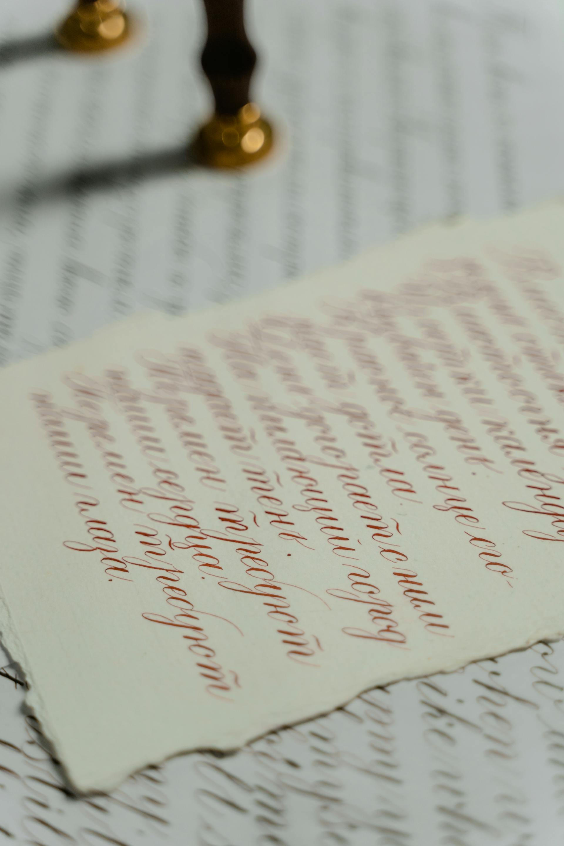 Une lettre écrite à la main | Source : Pexels