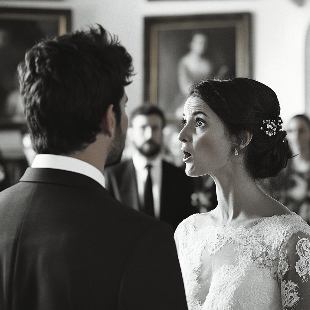 Une mariée et un marié choqués | Source : Midjourney