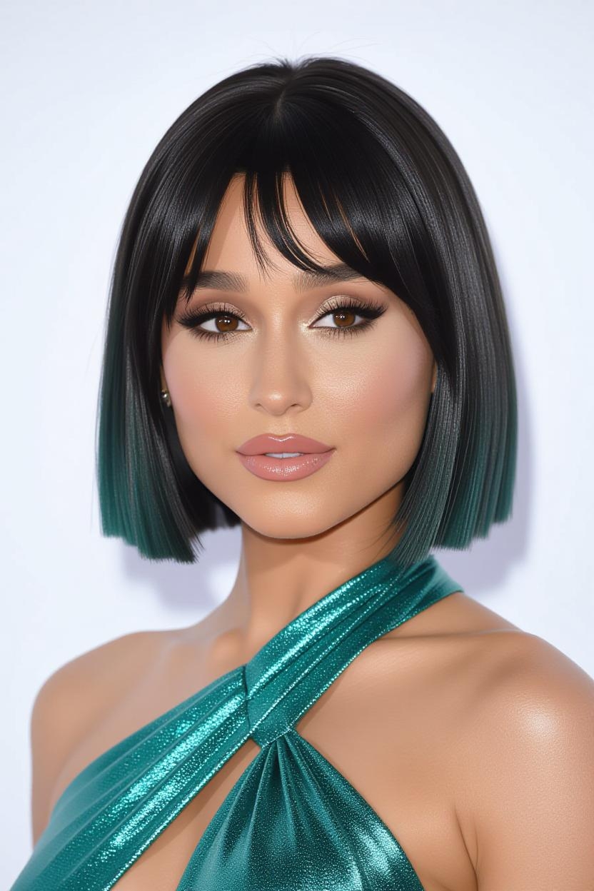 Une image d'Ariana Grande générée par l'IA avec une coiffure différente | Source : Grok