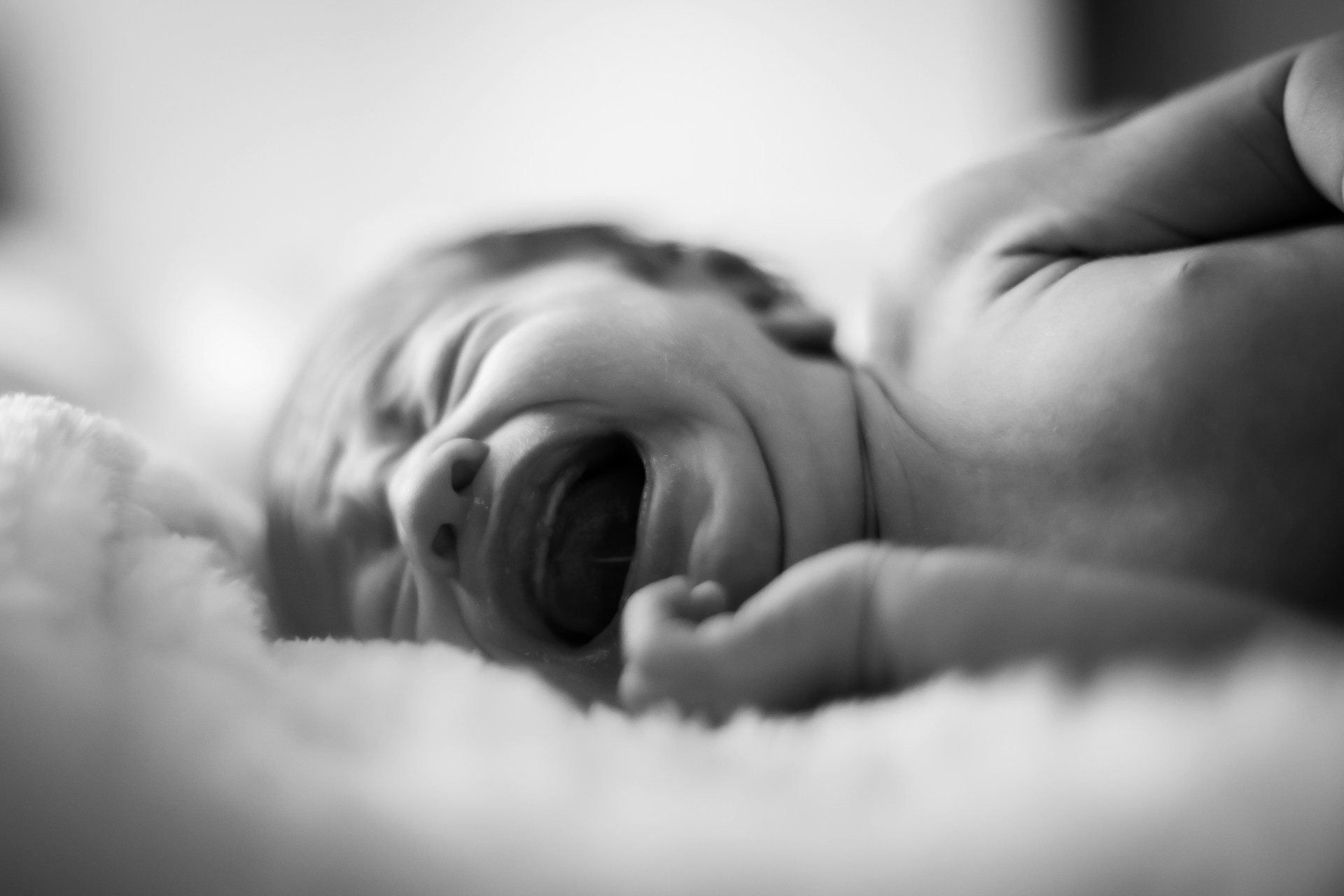 Een huilende baby | Bron: Unsplash