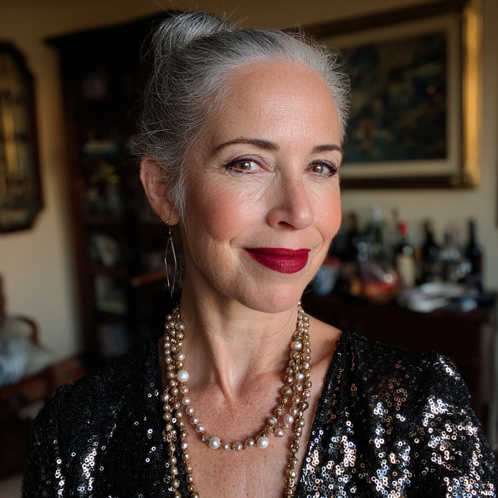 Une femme âgée souriante | Source : Midjourney