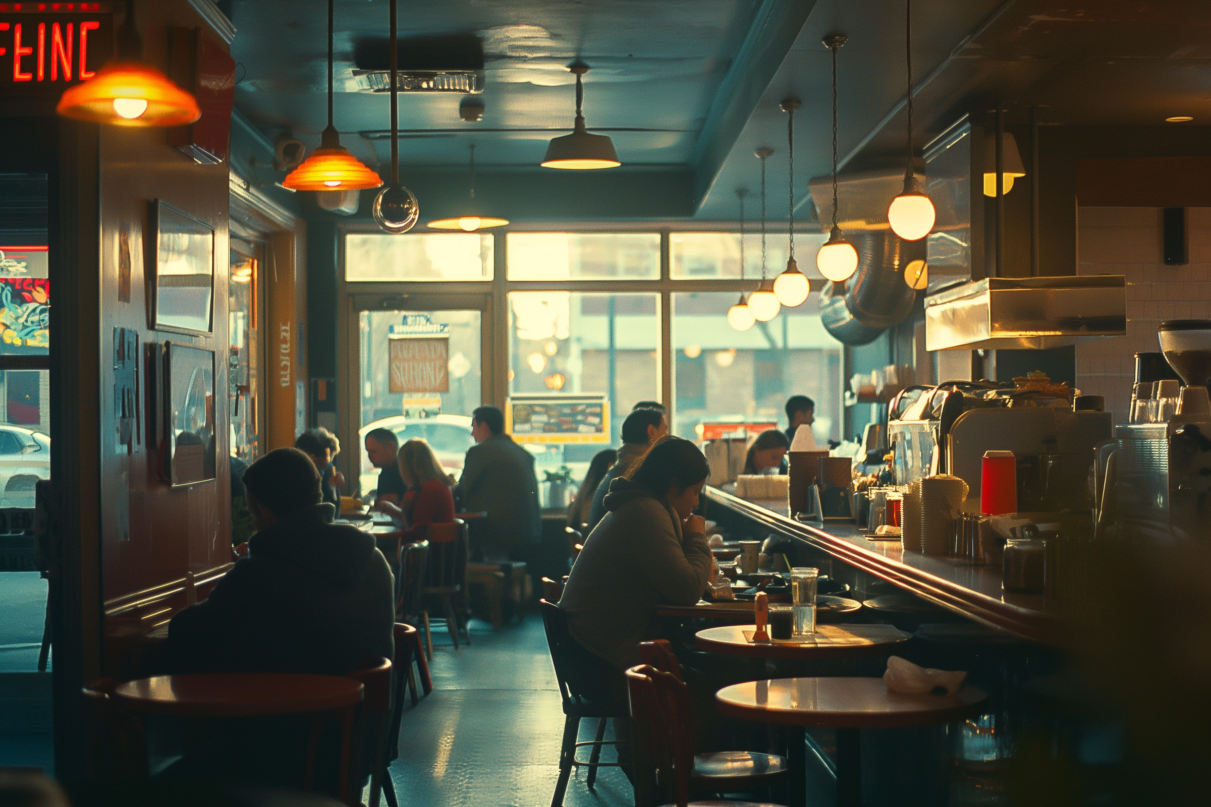 Binnen in een café | Bron: Midjourney