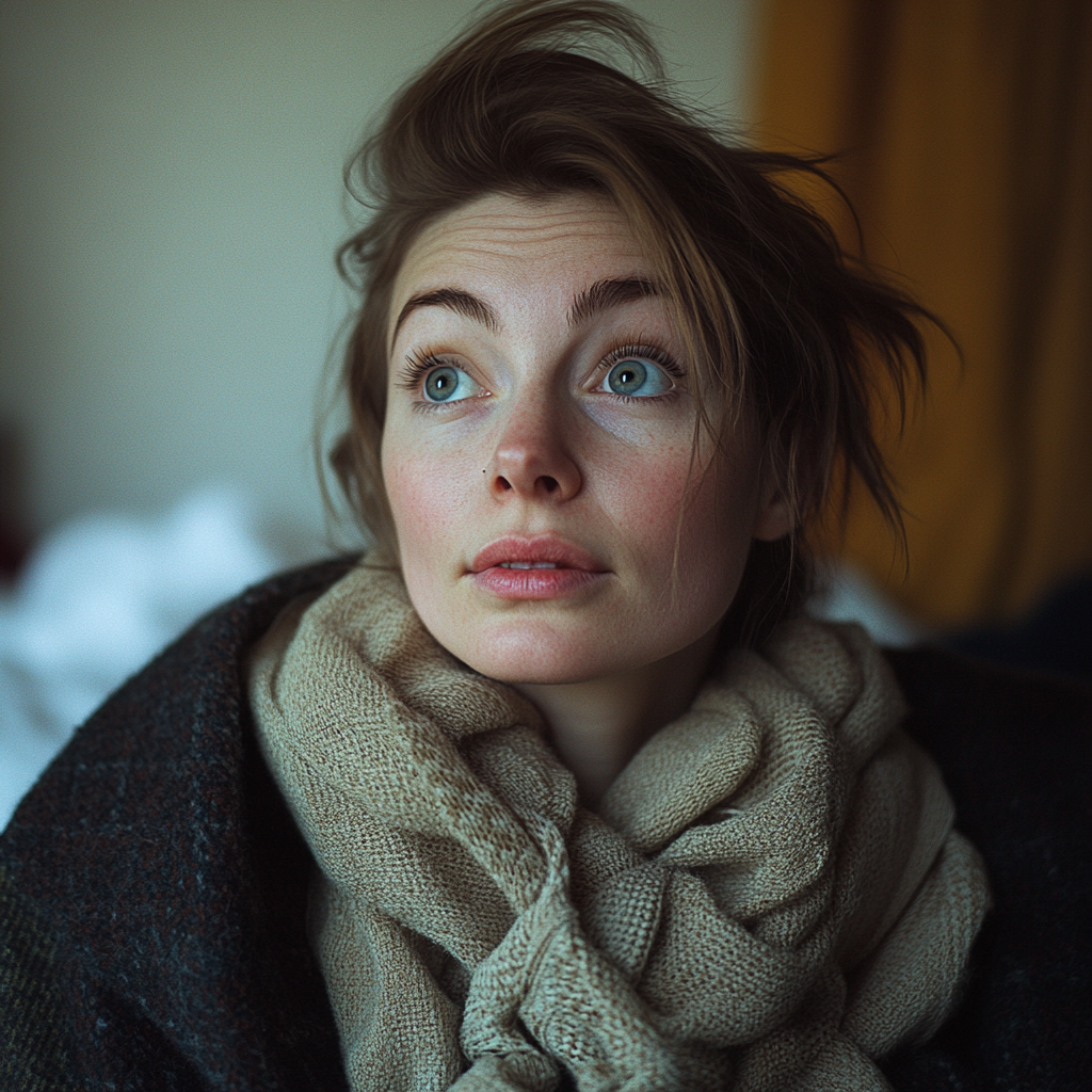 Une femme plongée dans ses pensées | Source : Midjourney
