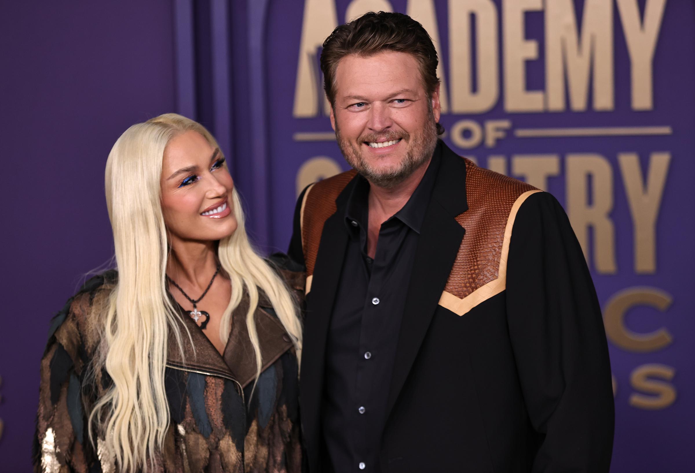 Gwen Stefani et Blake Shelton lors de la 59e cérémonie des Academy of Country Music Awards, le 16 mai 2024, à Frisco, au Texas. | Source : Getty Images