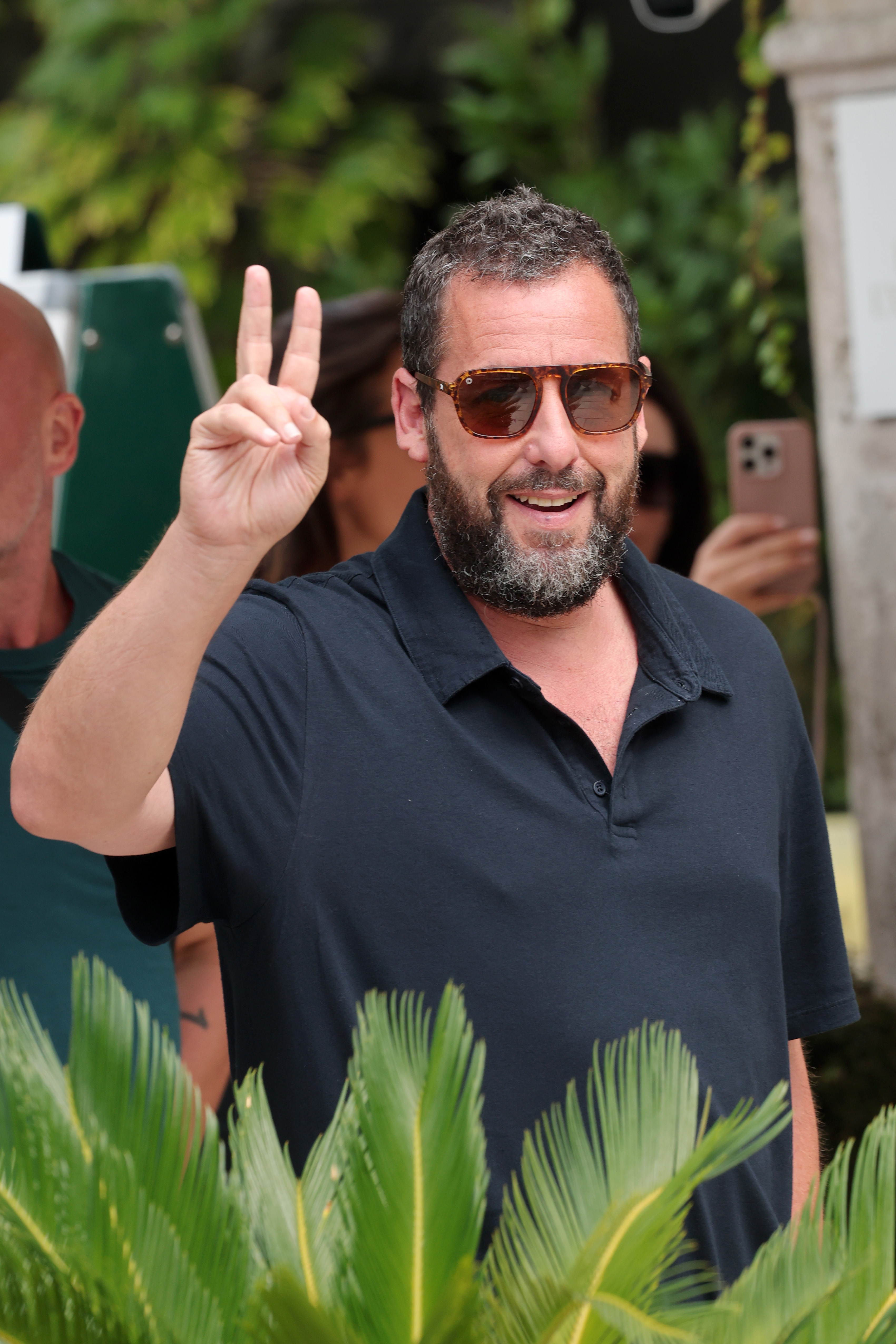 Adam Sandler à la 82e édition du Festival international du film de Venise, le 27 août 2025, en Italie | Source : Getty Images