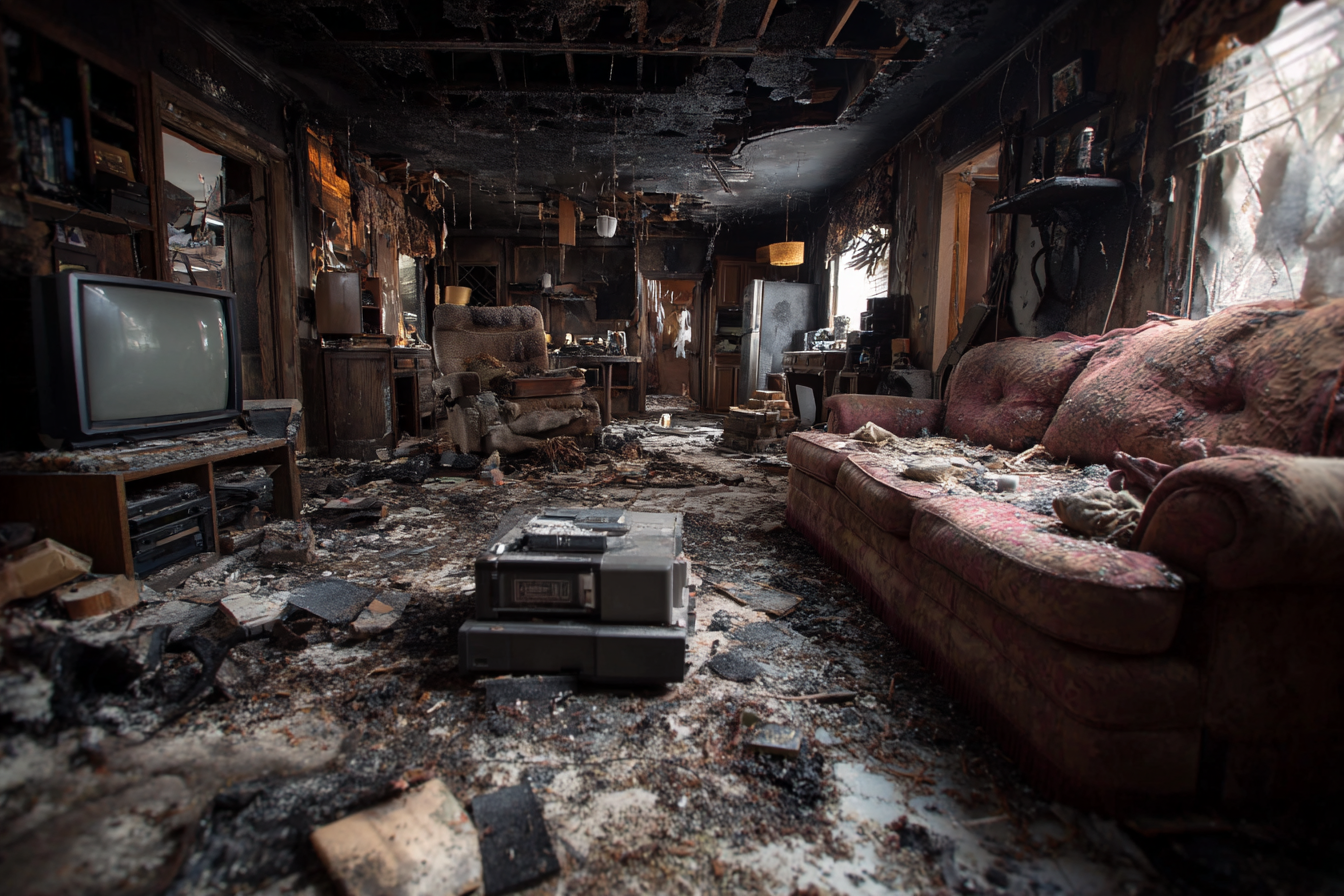 Une pièce incendiée | Source : Midjourney