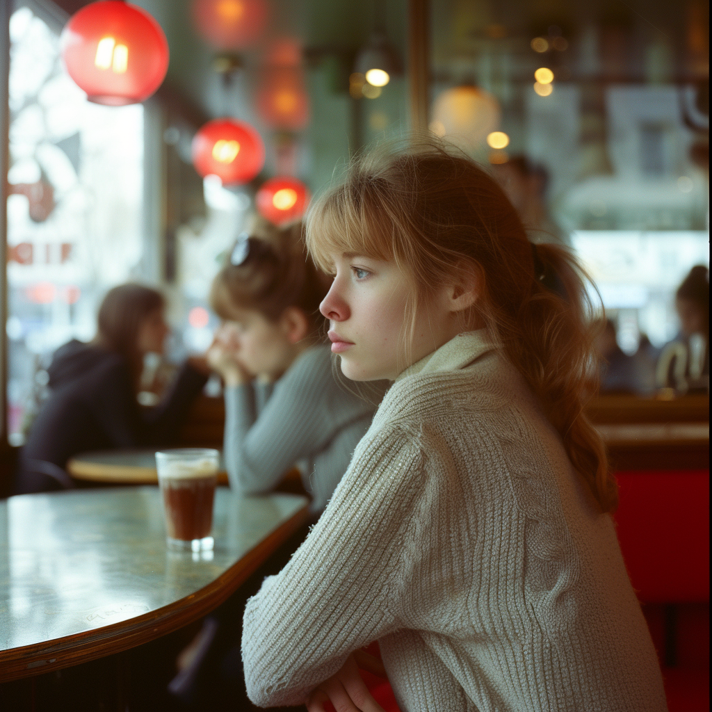 Une personne assise à une table | Source : Midjourney