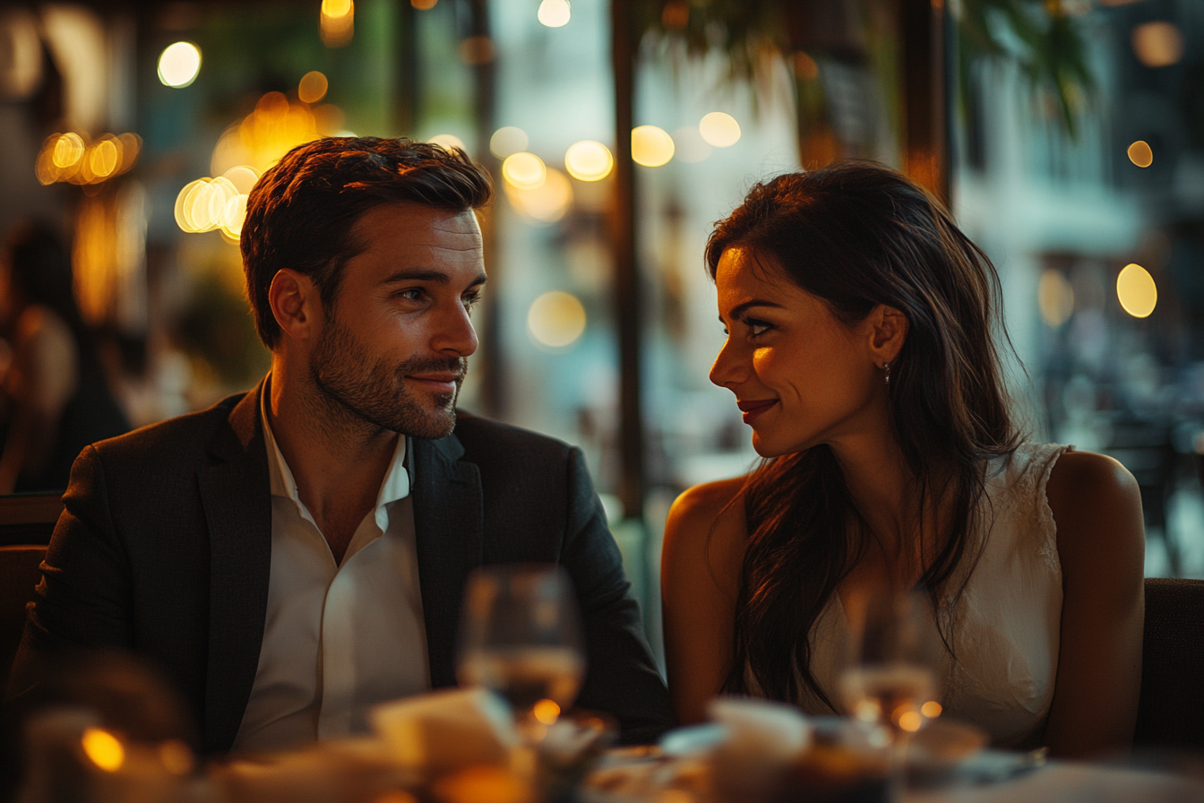 Deux personnes dans un restaurant | Source : Midjourney