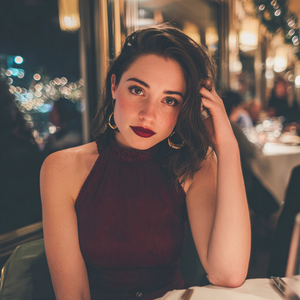 Une femme émotive avec sa main sur la tête | Source : Midjourney