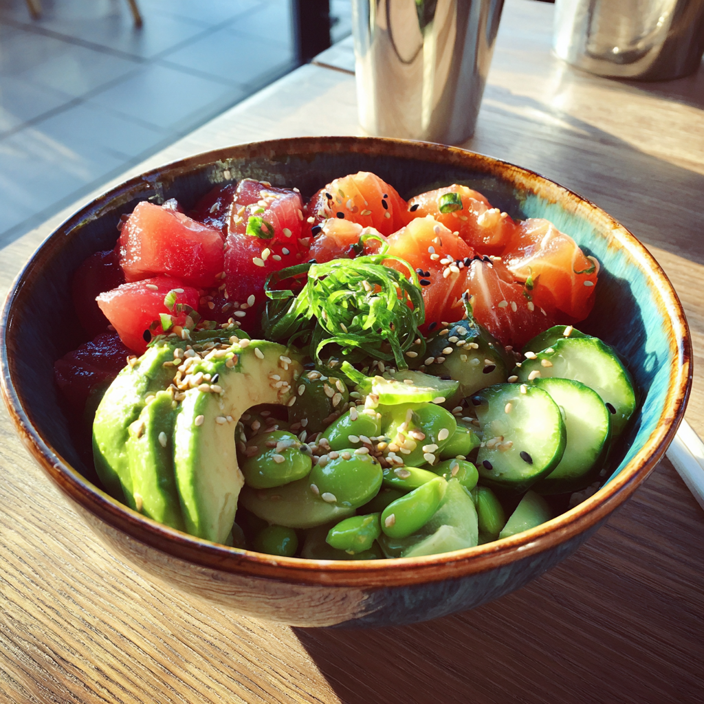 Un bol de nourriture sur une table | Source : Midjourney