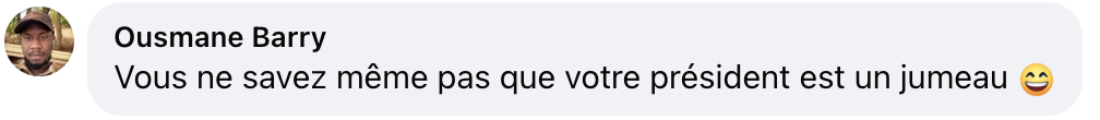 Commentaire d'un internaute sur la ressemblance entre Emmanuel et Laurent Macron  | Source : Facebook/Le Figaro