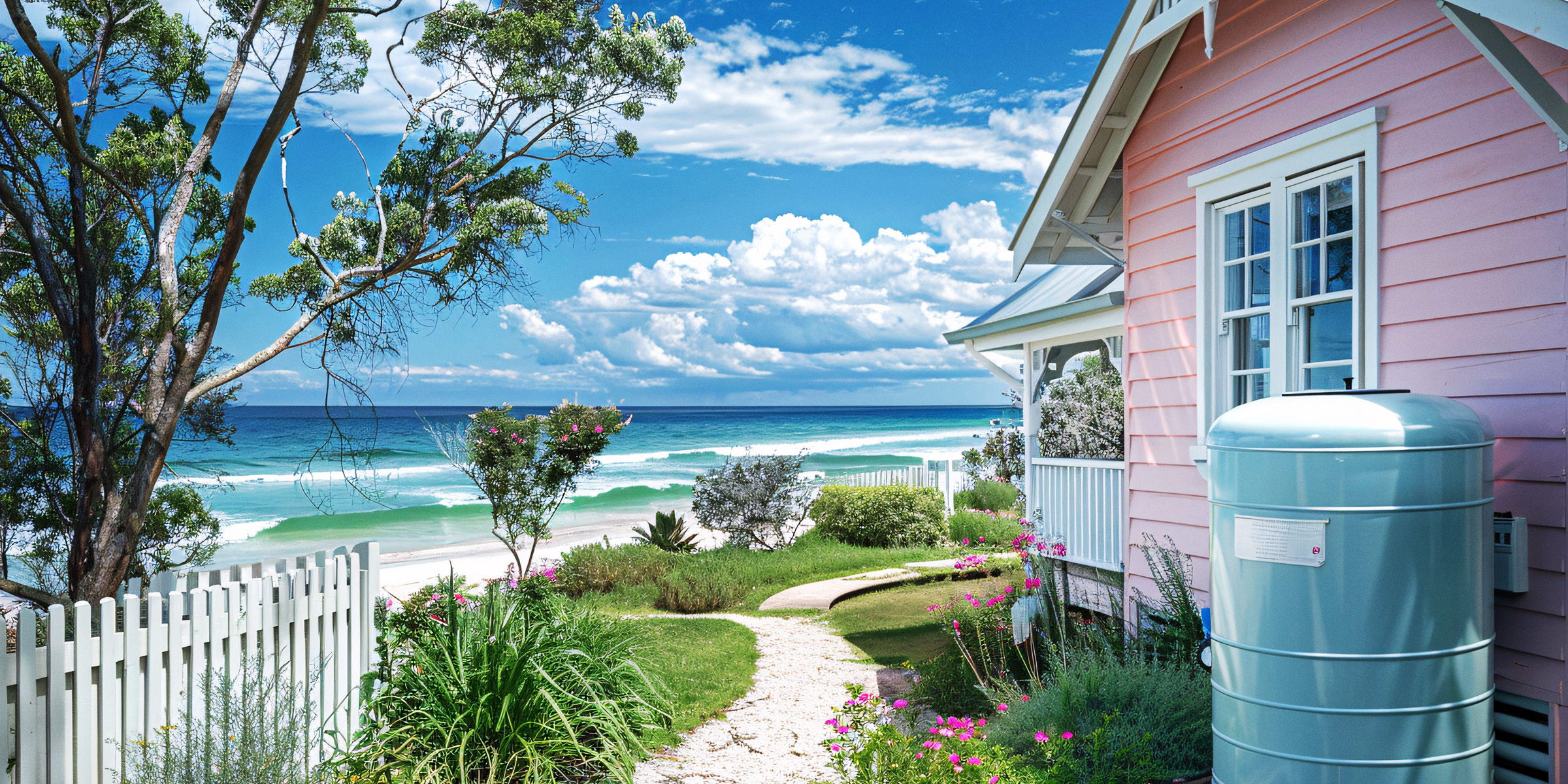 L'extérieur d'une maison de plage | Source : Freepik