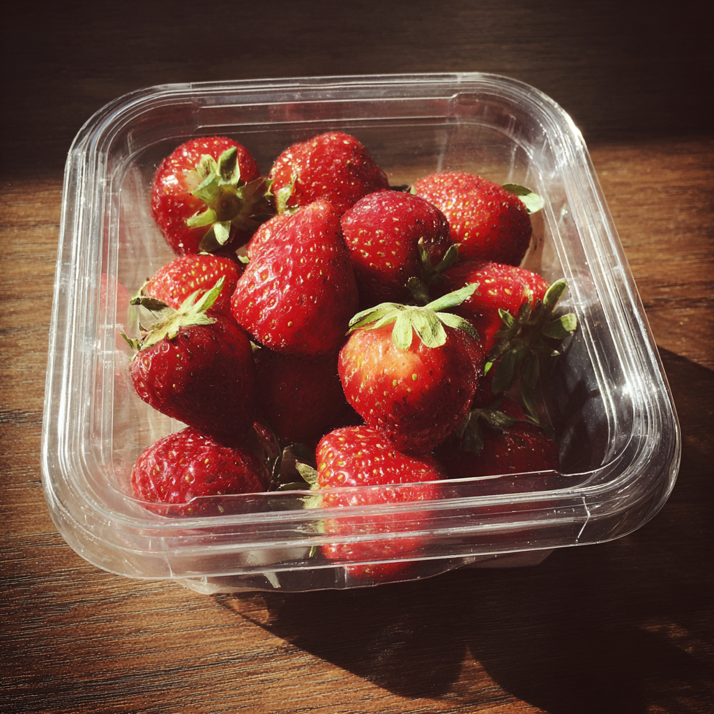 Une barquette de fraises | Source : Midjourney