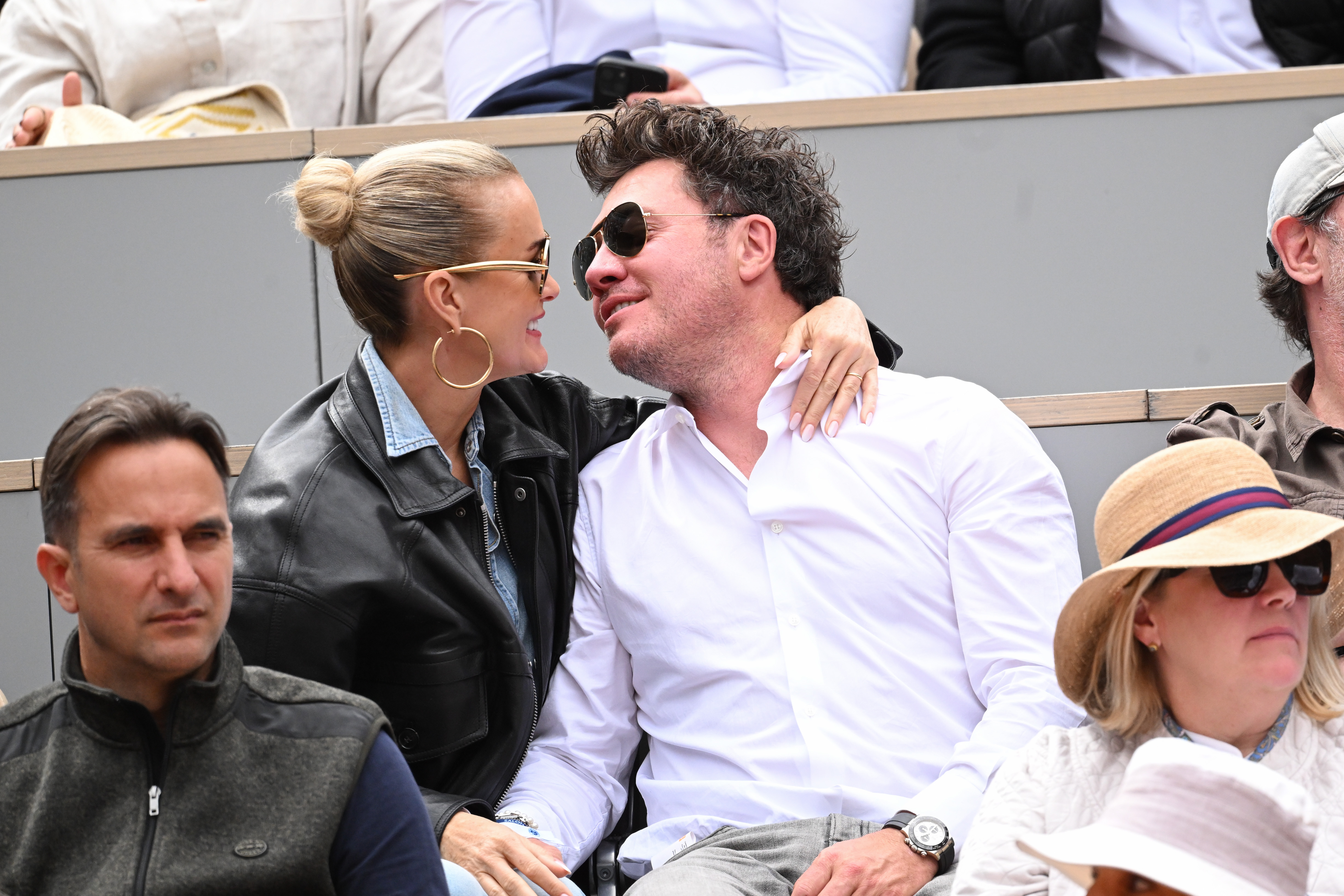 Laetitia Hallyday et Frédéric Suant sont vus à Roland Garros le 26 mai 2025 à Paris, France I Source : Getty Images