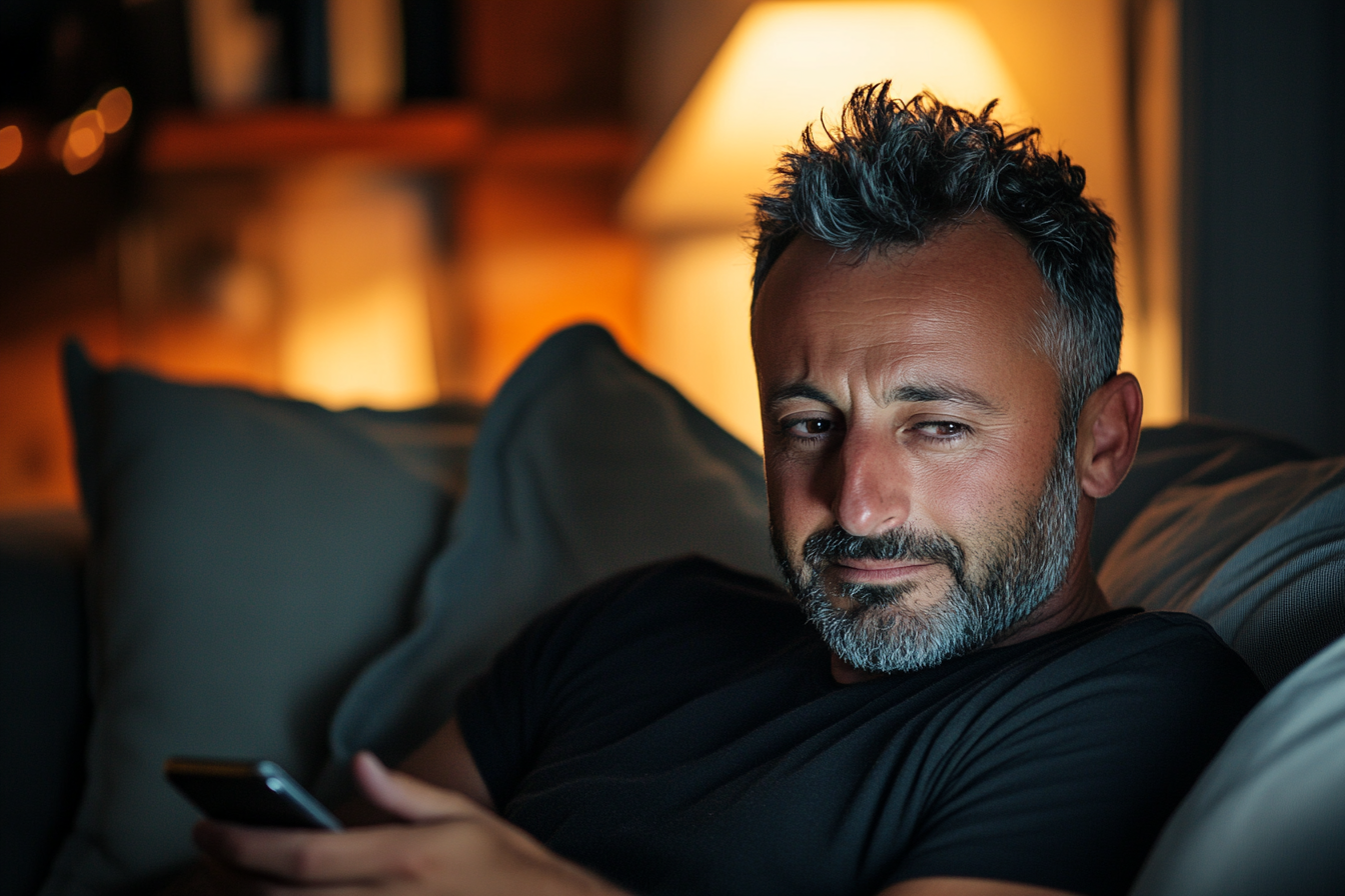 Un homme qui envoie un texto | Source : Midjourney