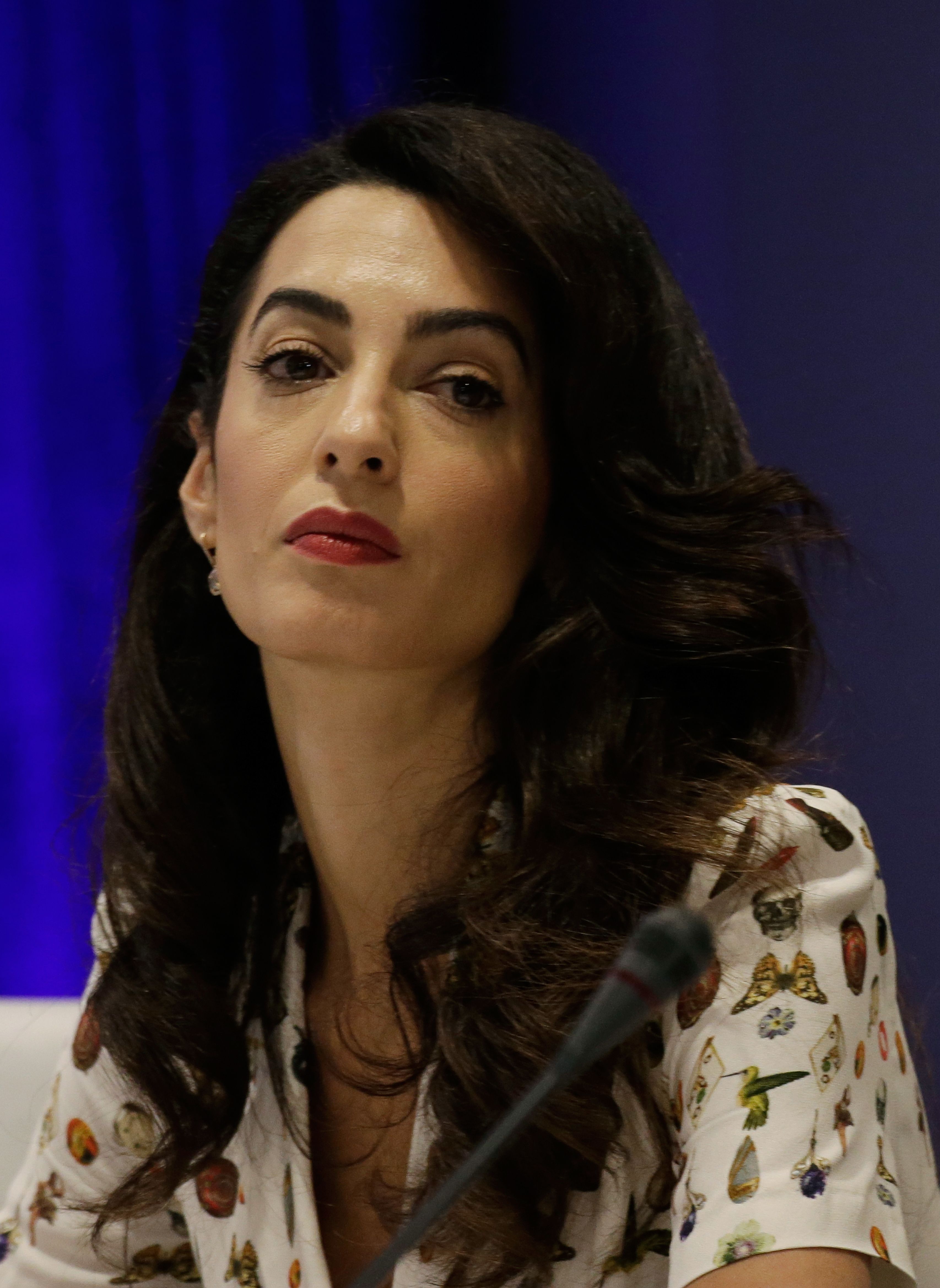 Amal Clooney assiste à l'Assemblée générale des Nations unies le 20 septembre 2016 au siège des Nations unies à New York | Source : Getty Images