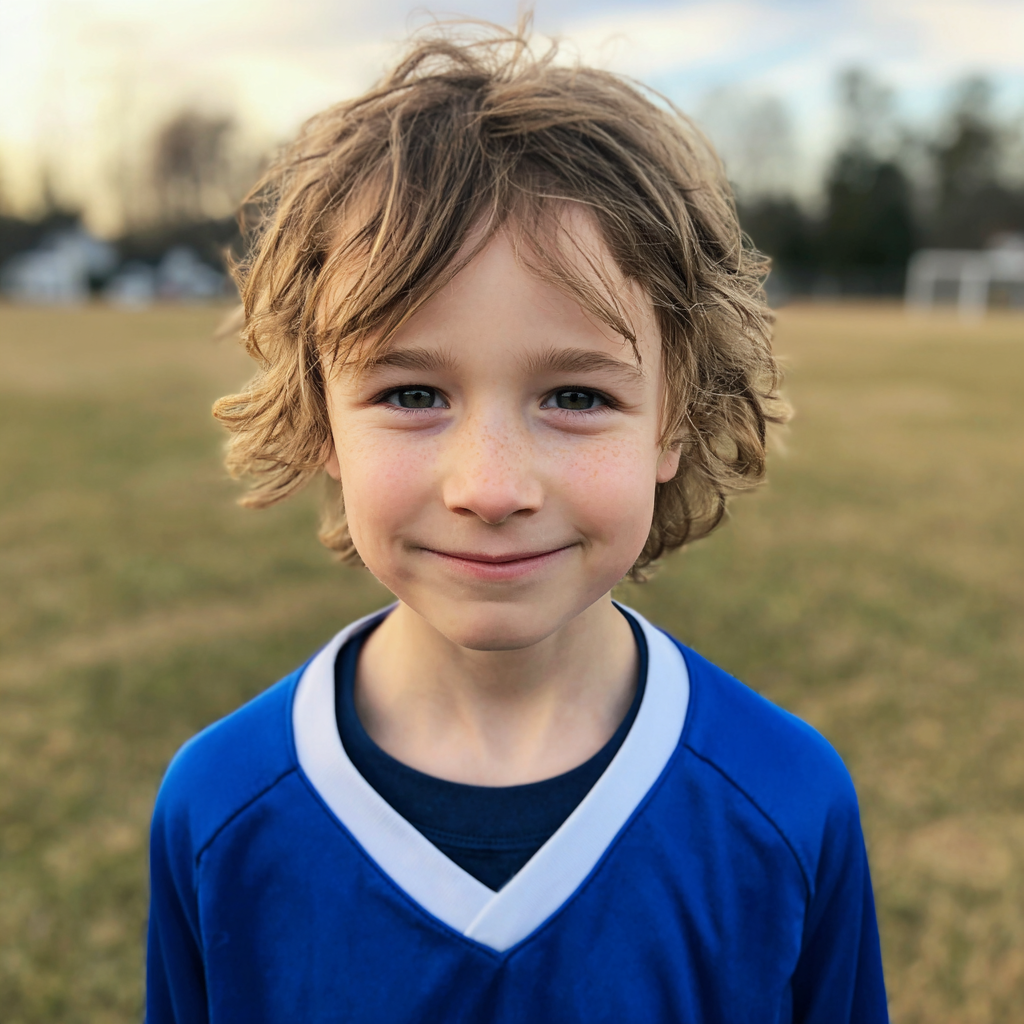 Un petit garçon dans son uniforme de foot | Source : Midjourney