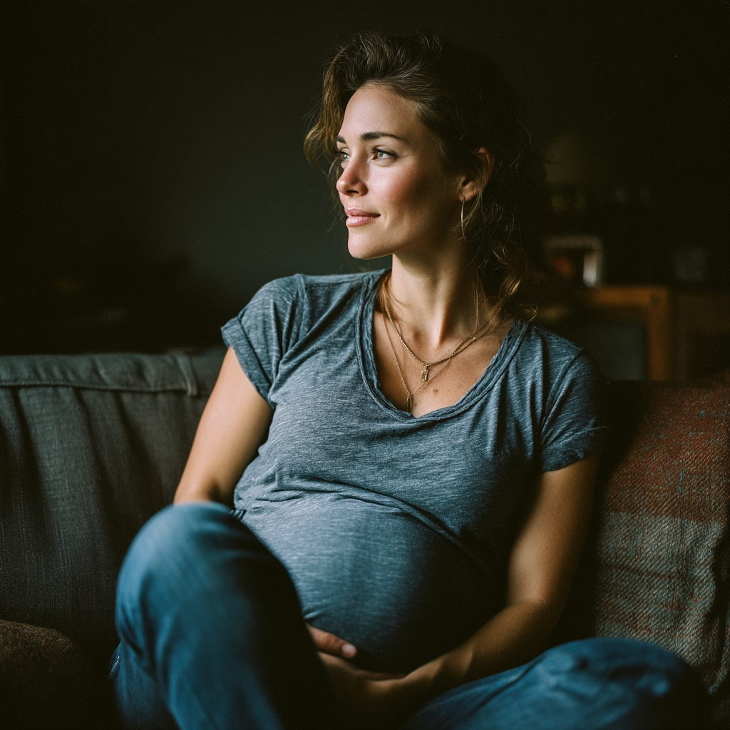 Une femme enceinte et heureuse | Source : Midjourney