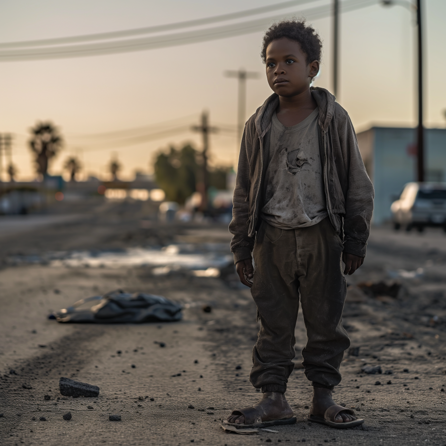 Un sans abri dans la rue | Source : Midjourney
