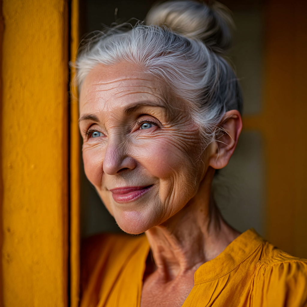 Une dame âgée souriante | Source : Midjourney