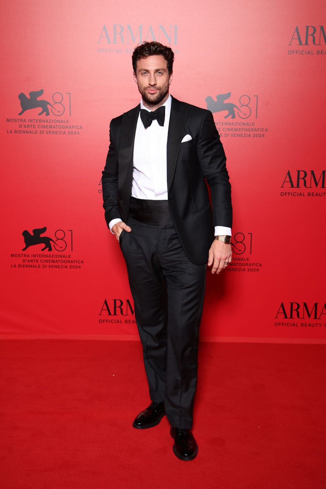 Aaron Taylor-Johnson à la soirée Armani Beauty Passione lors de la 81e édition du Festival international du film de Venise, le 31 août 2024, en Italie. | Source : Getty Images
