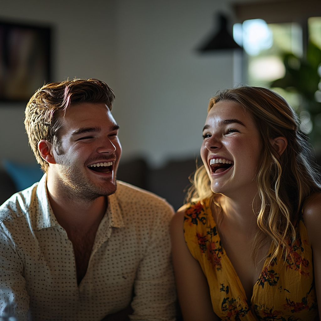Un couple qui rit | Source : Midjourney