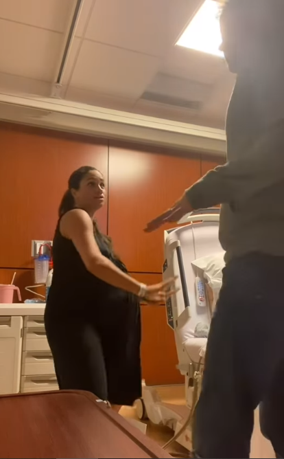 Meghan Markle et le prince Harry dans une chambre d'hôpital en train de danser alors qu'ils essayaient de déclencher le travail pour accueillir la princesse Lilibet le 4 juin 2025 | Source : Instagram/meghan