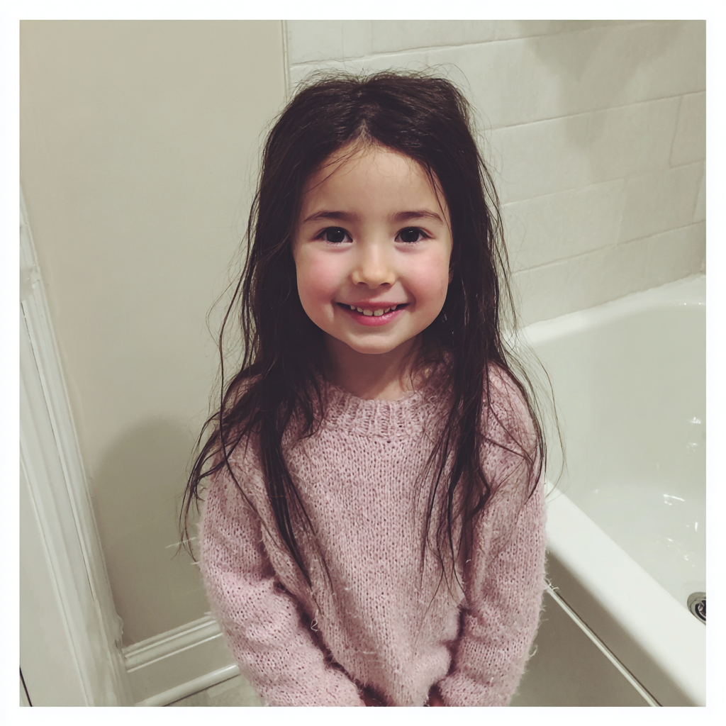 Une petite fille souriante | Source : Midjourney