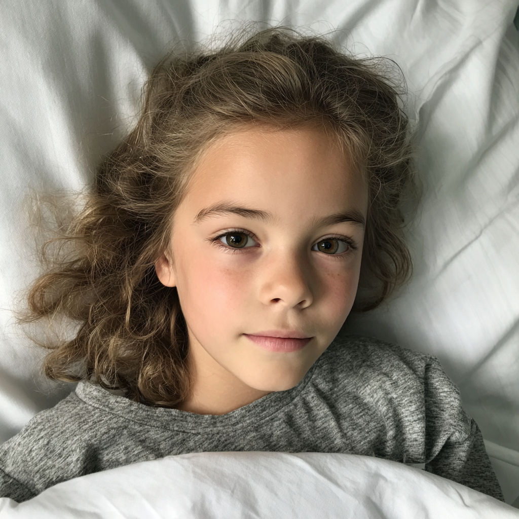 Une petite fille allongée dans un lit d'hôpital | Source : Midjourney