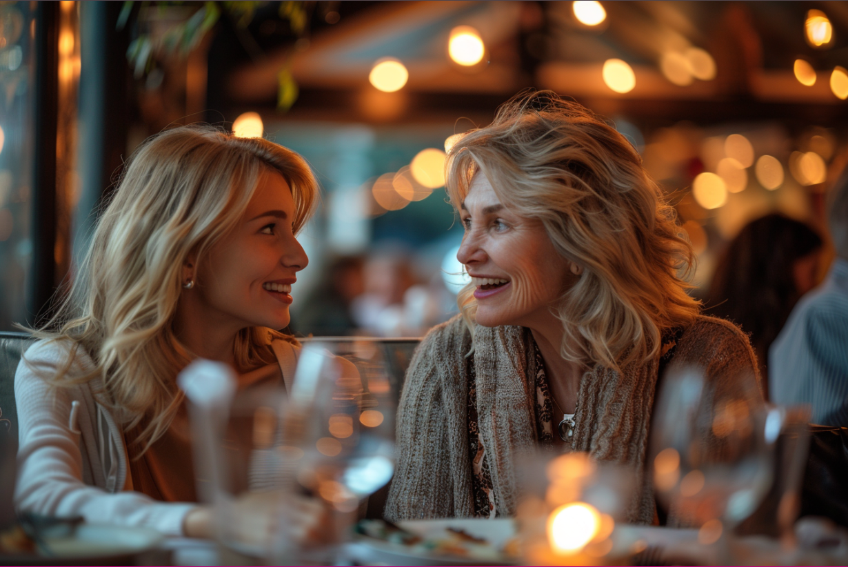 Deux femmes heureuses | Source : Midjourney